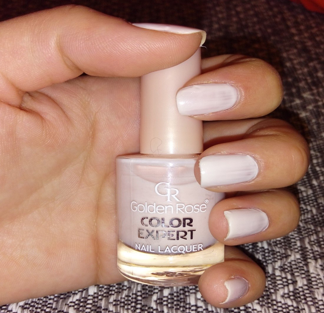 Golden Rose Nail Polish White